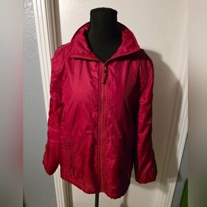 Calvin Klein Jeans Red Zip Up Jacket Women Size L